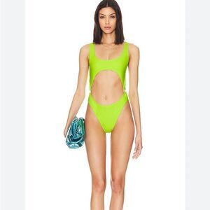 GOOD AMERICAN Monokini In Electric Lime